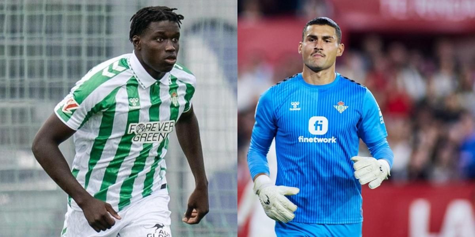 Nobel Mendy y Fran Vieites en partidos con el Betis este curso