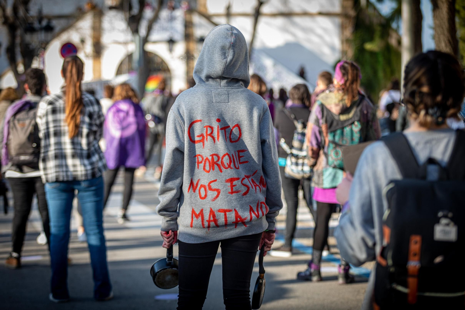 Concentración por el 8-M en Cádiz