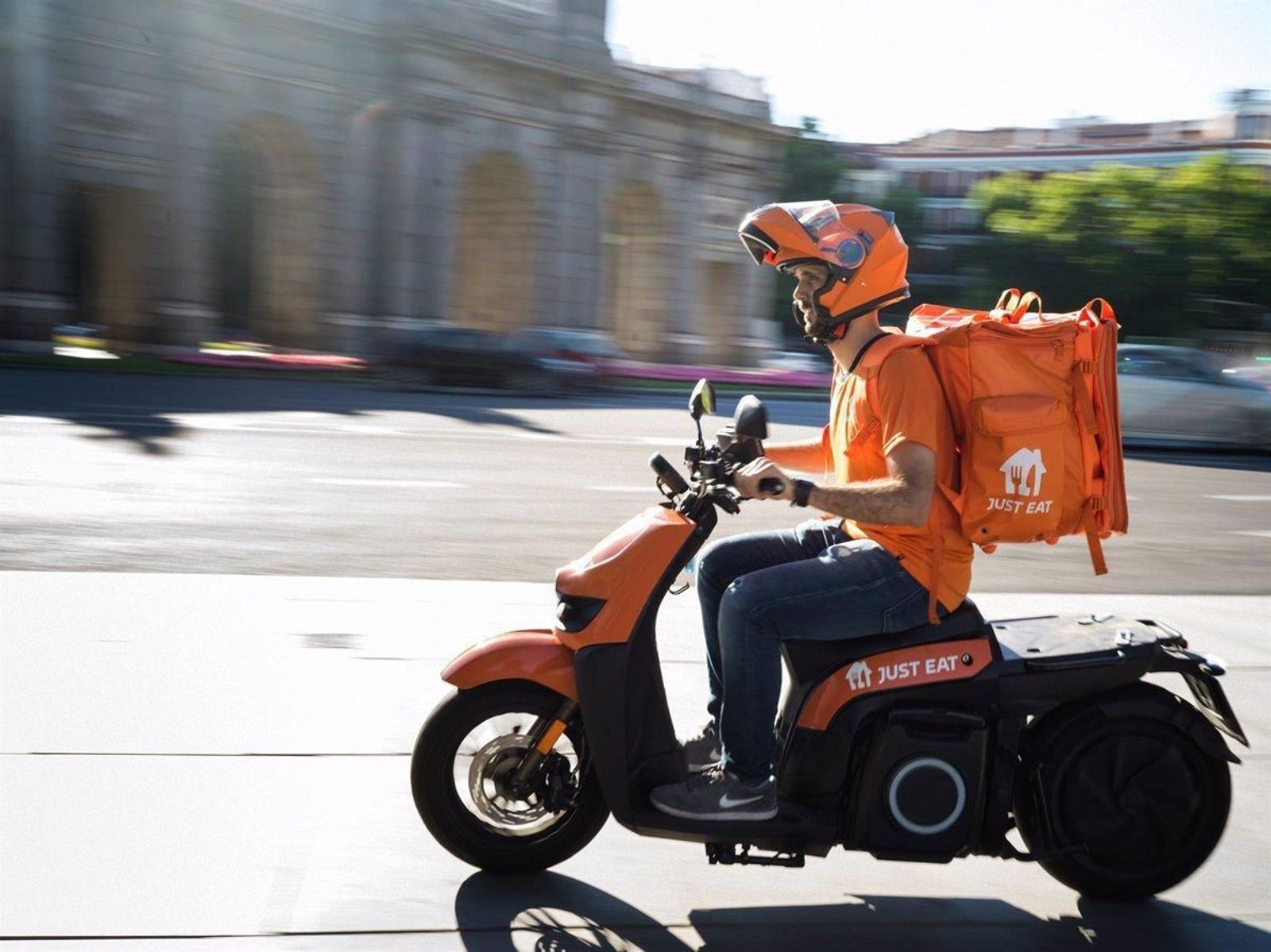 Un repartidor de Just Eat