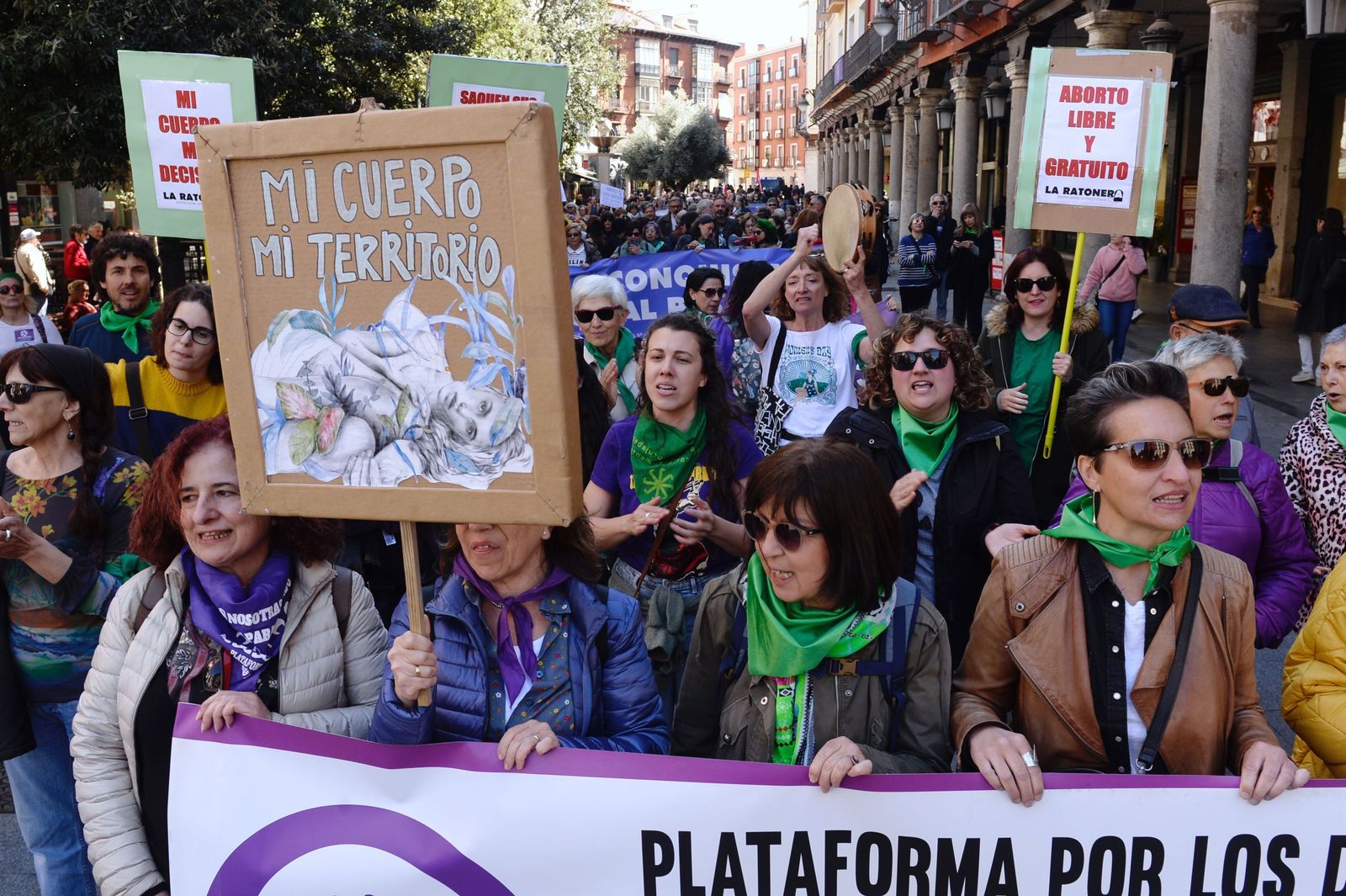 Manifestación a favor del aborto en Valladolid.