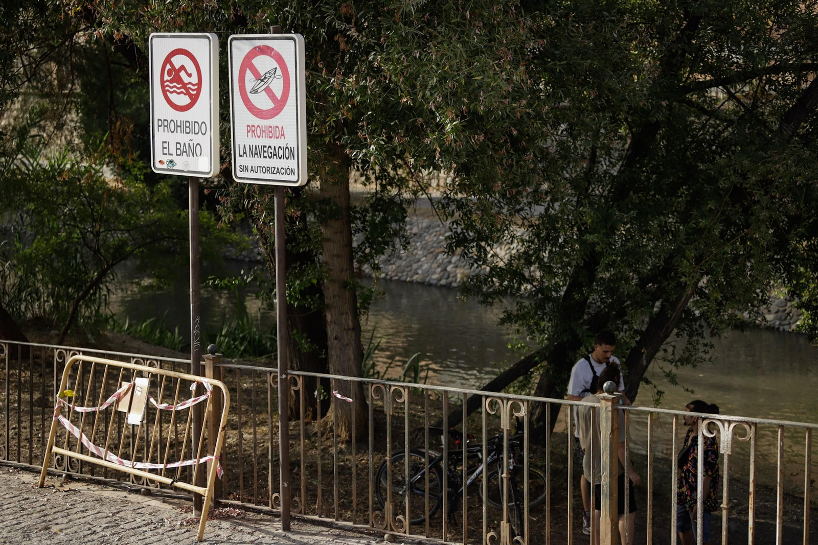 Las mejores imágenes del baño prohibido en Granada: el río Genil como refugio contra el calor
