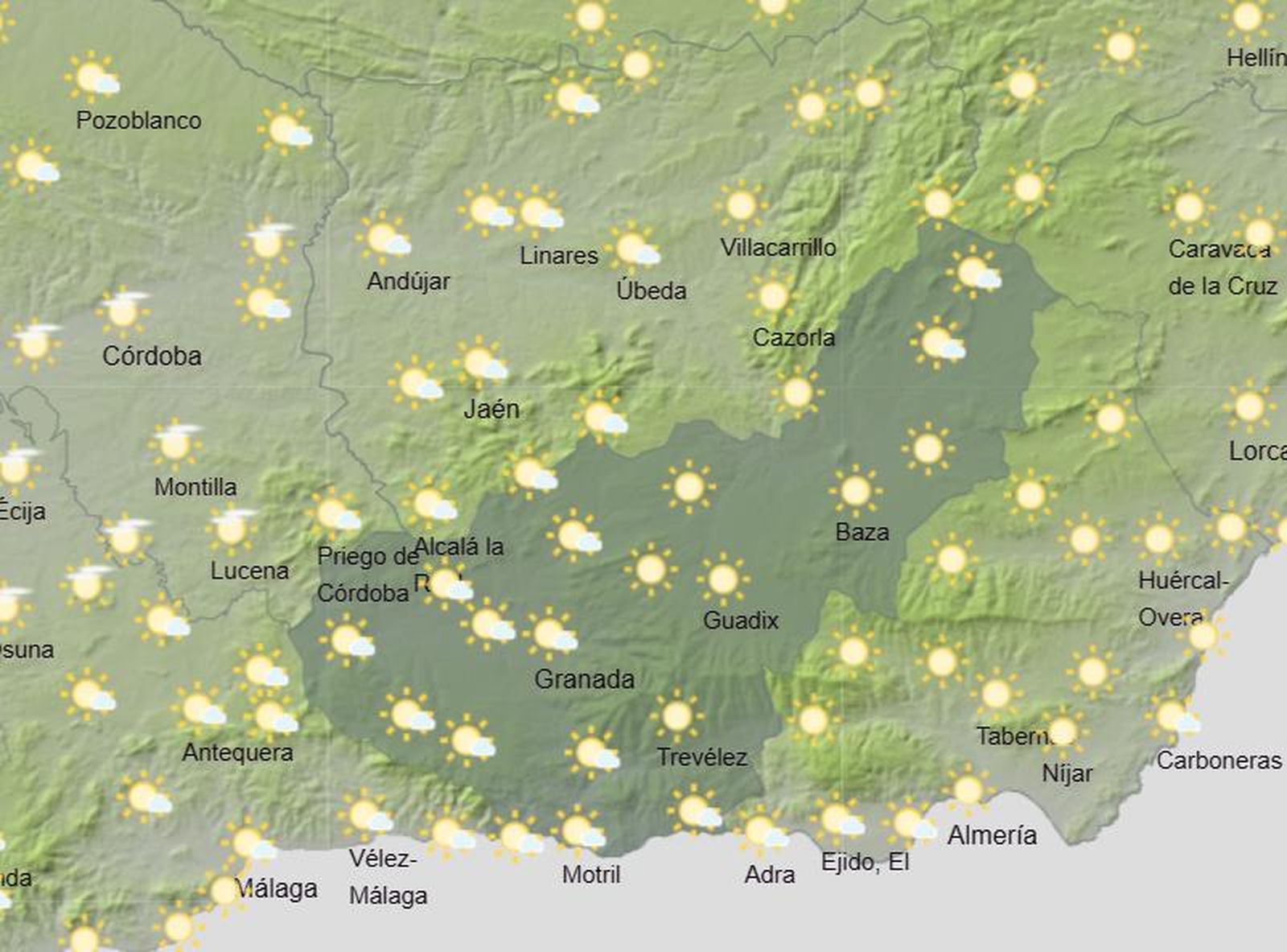 El primer fin de semana de otoño, soleado y cálido en Granada, anticipo del 'veranillo de San Miguel'