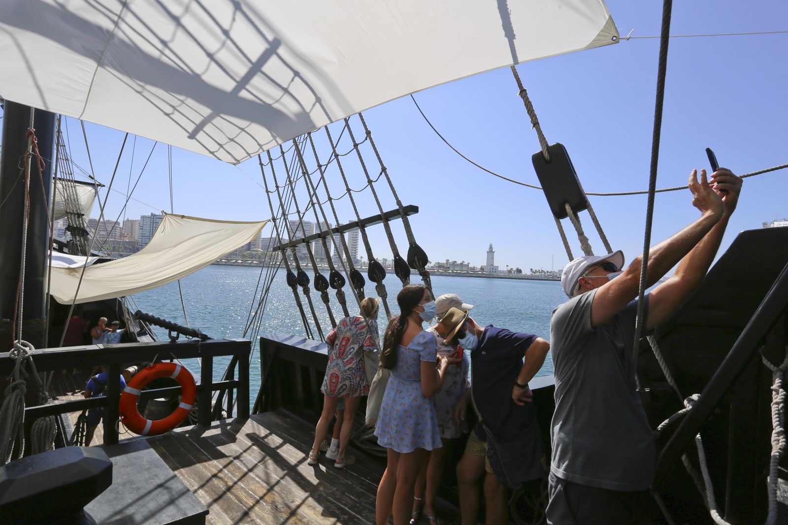 Las fotos de la nao 'Victoria' en el puerto de Málaga