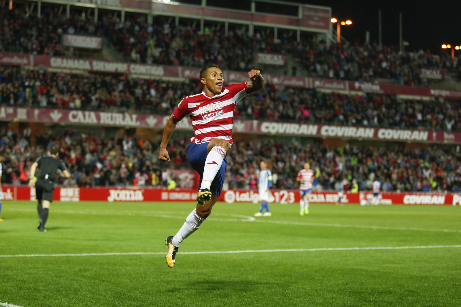Machís celebra un gol durante su última temporada en el club
