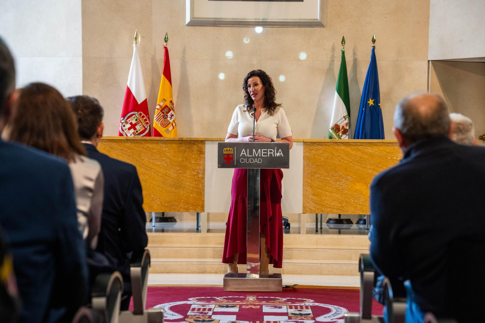 María del Mar Vázquez, en el Salón de Plenos