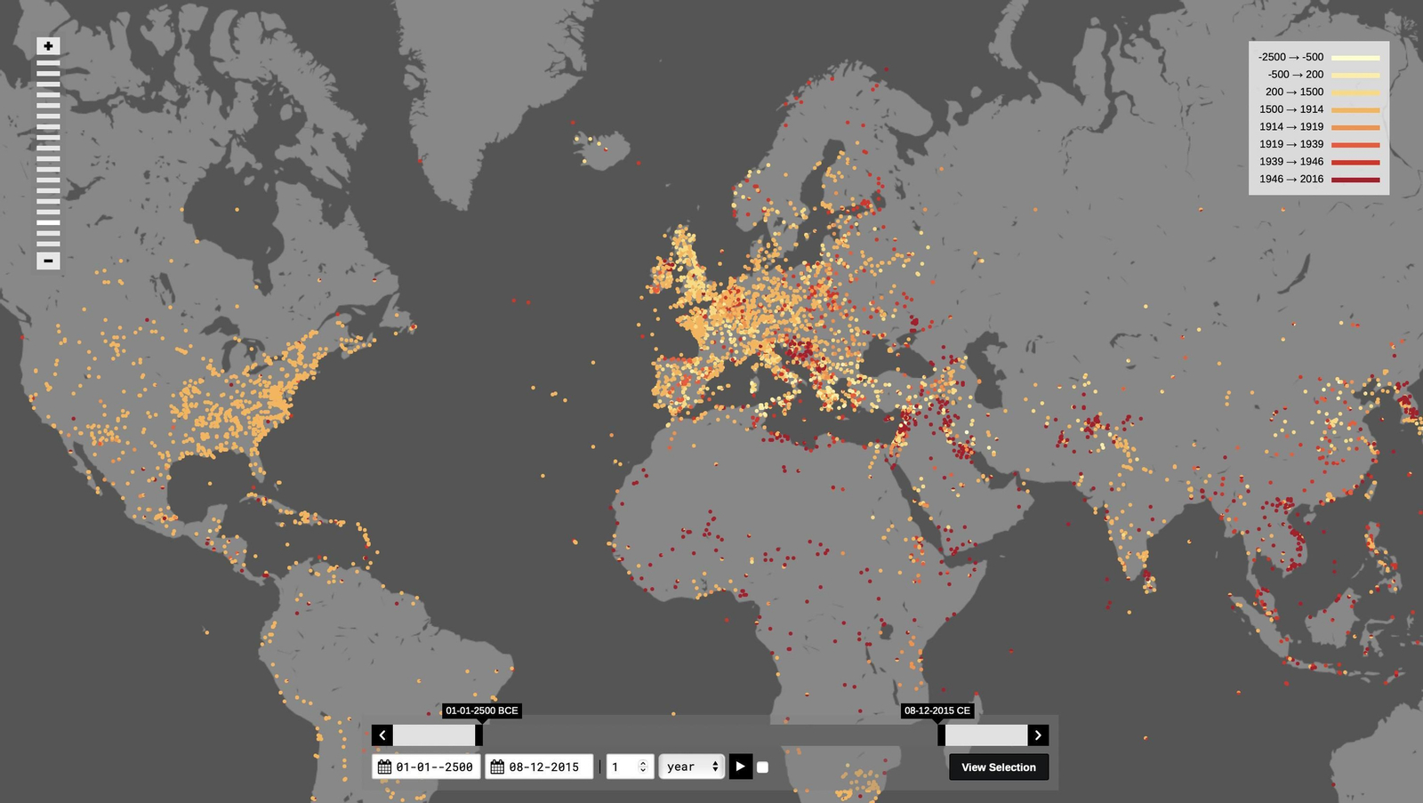 Mediante un mapa interactivo se puede conocer las batallas bélicas del mundo