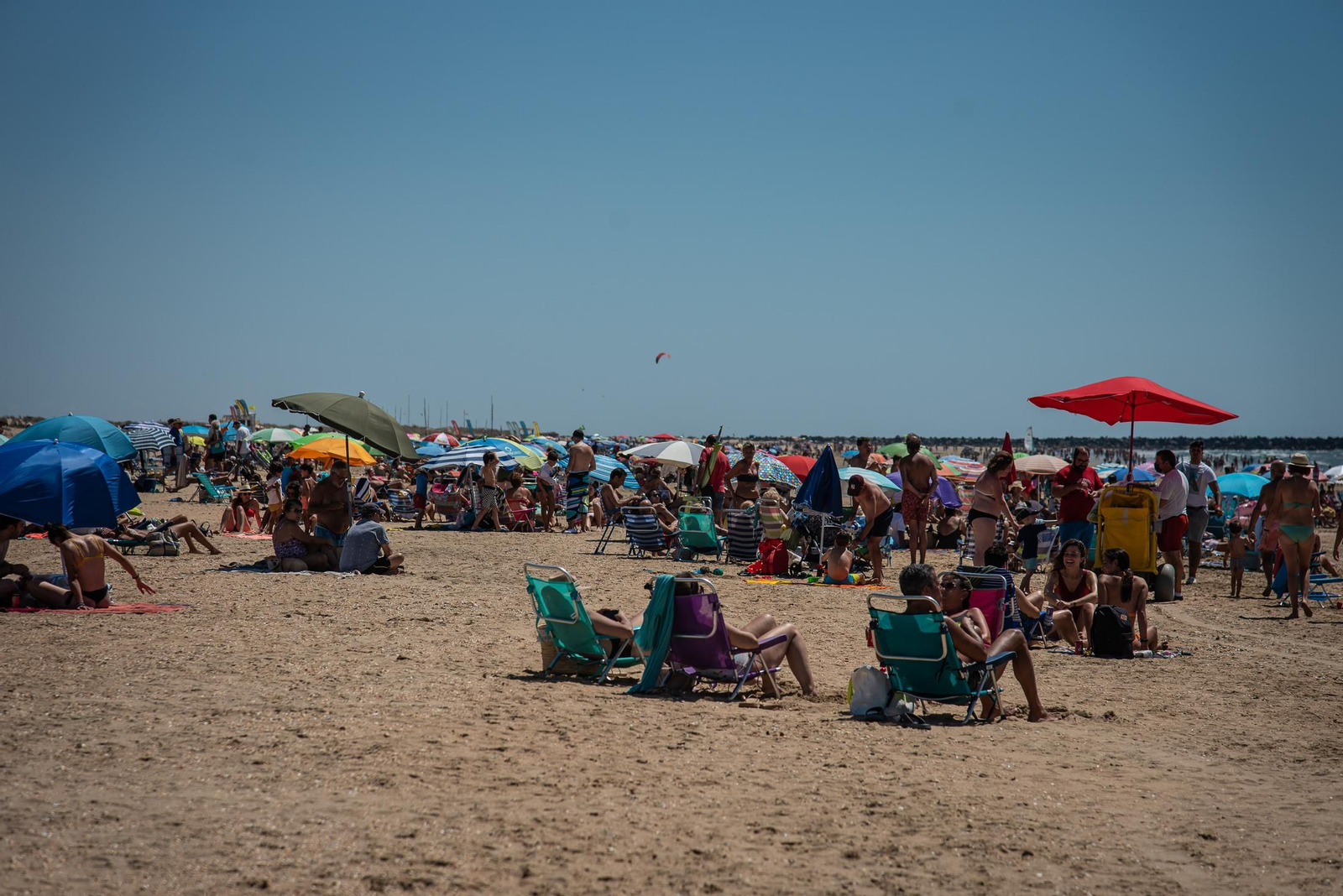 Imágenes del último fin de semana de agosto en las playas de Huelva