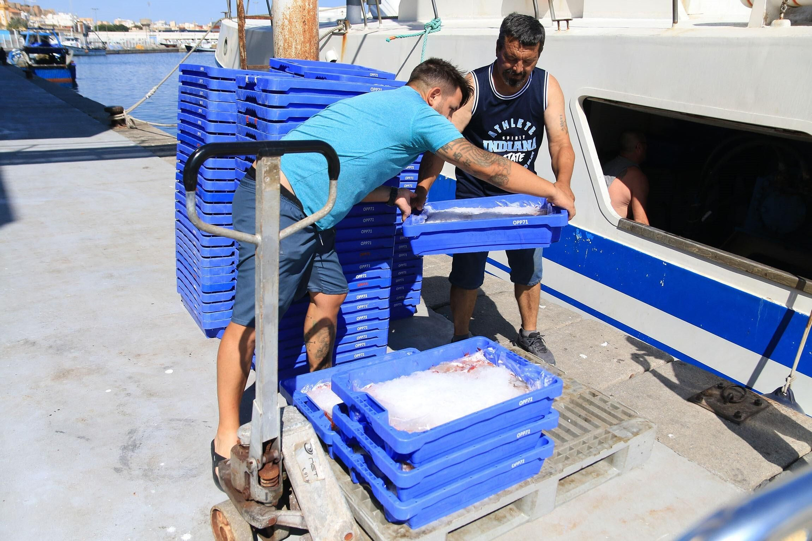 Pescadores en Almería.