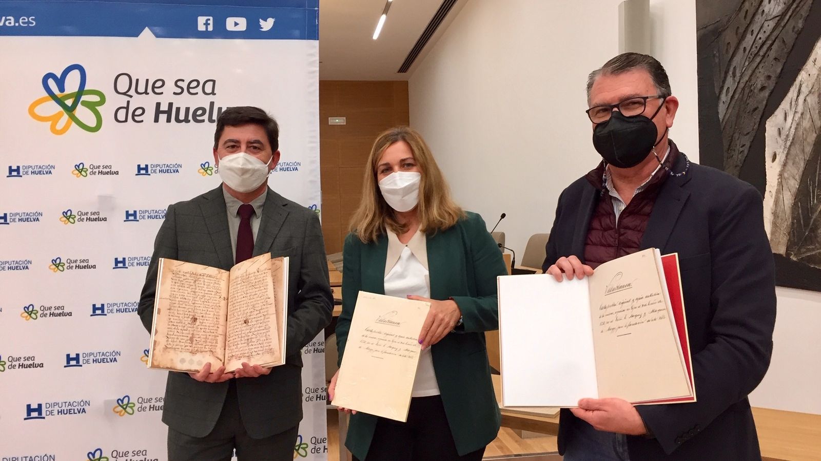 Presentación de la edición facsimilar de la Carta Puebla de Villablanca del año 1537 en la Diputación de Huelva