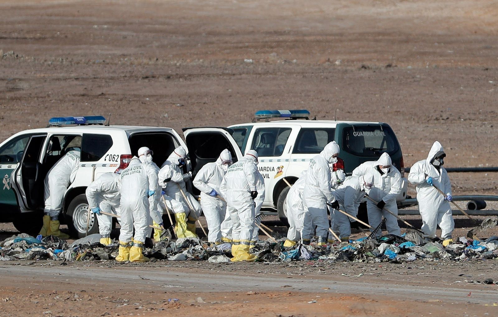 Trabajos de búsqueda de los restos de Marta Calvo.