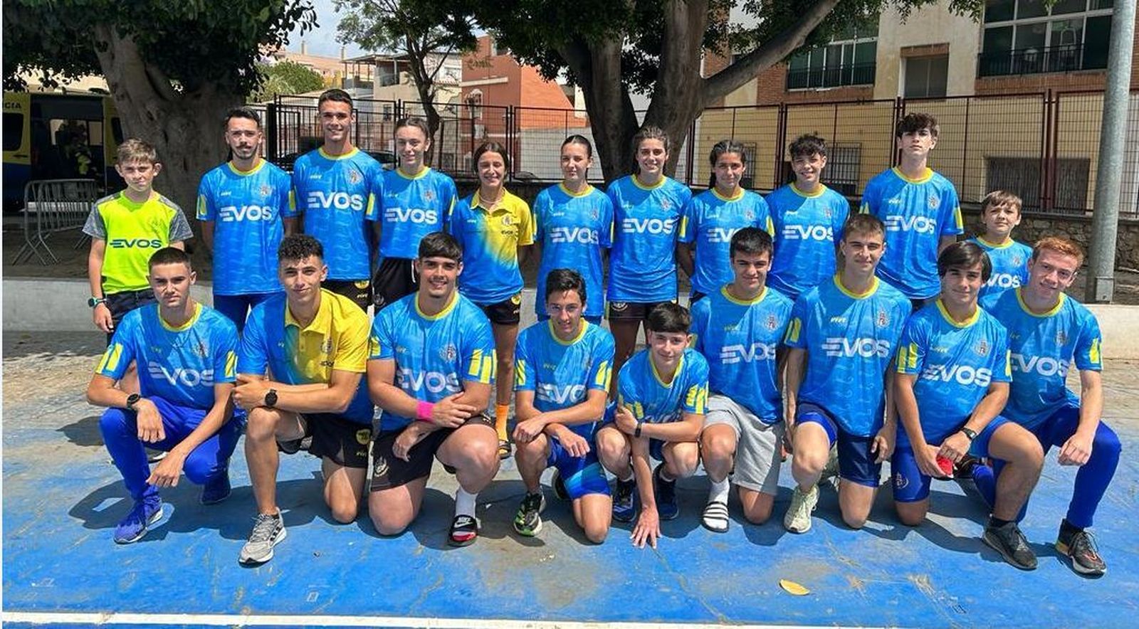 Los equipos sub-20 del Bahía de Algeciras, este sábado en Motril