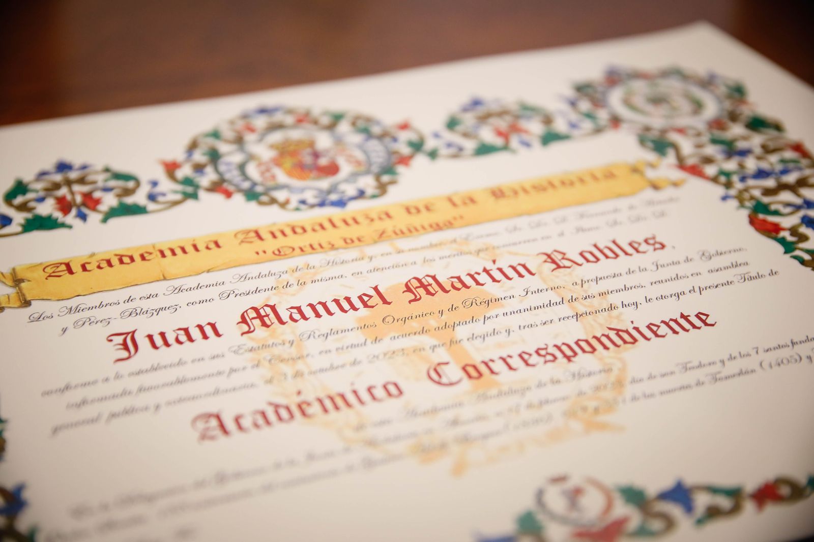 Juan Manuel Martín Robles ingresa como académico de Historia de Andalucía y te lo contamos en imágenes