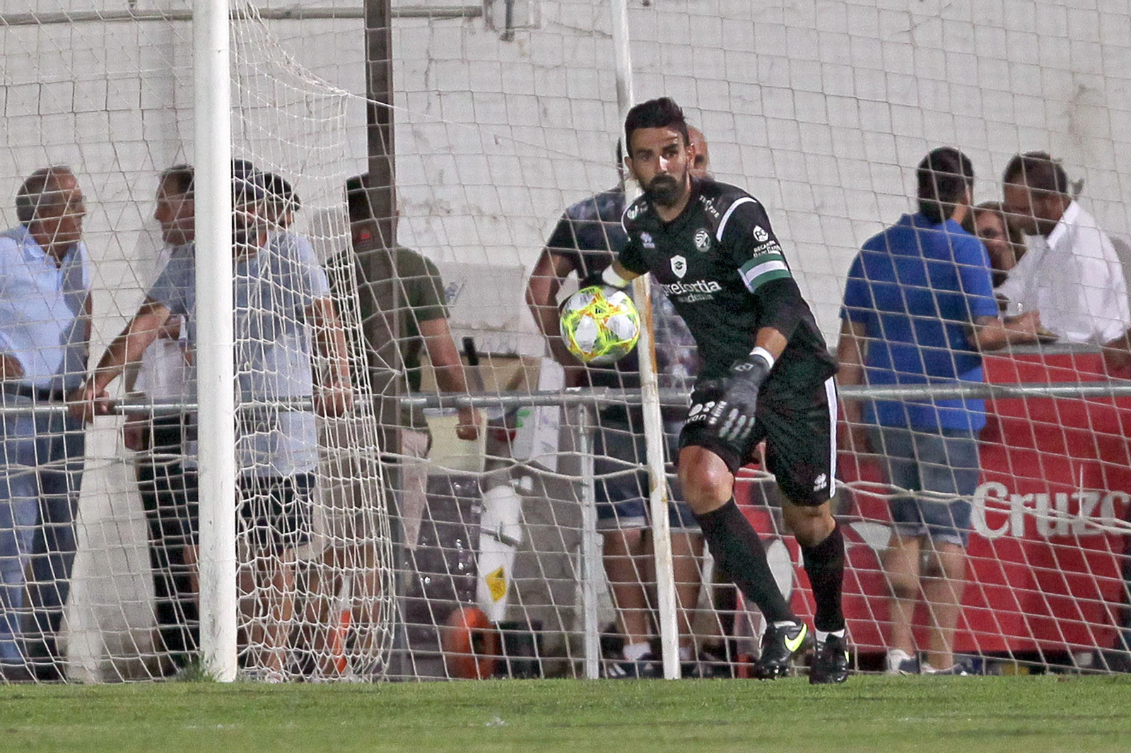 Camacho, en el partido ante el San Fernando en el Trofeo de La Vendimia
