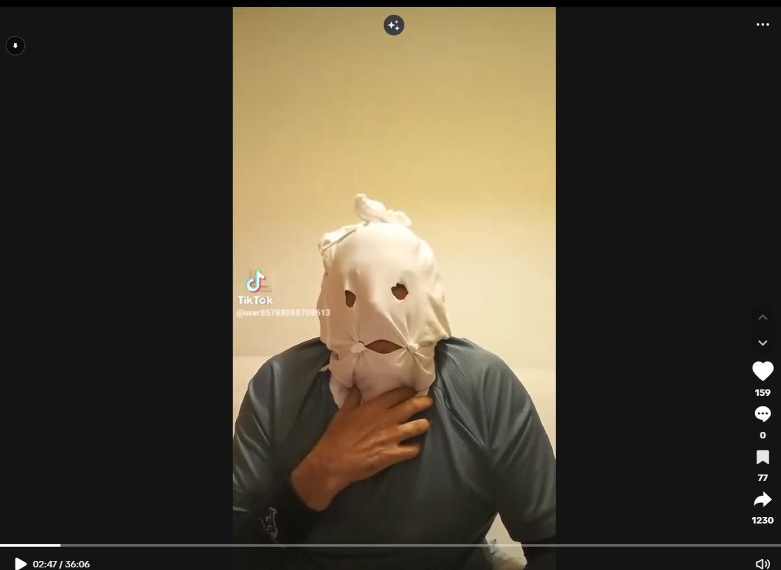 Vídeo difundido en TikTok. Vídeo difundido en TikTok.