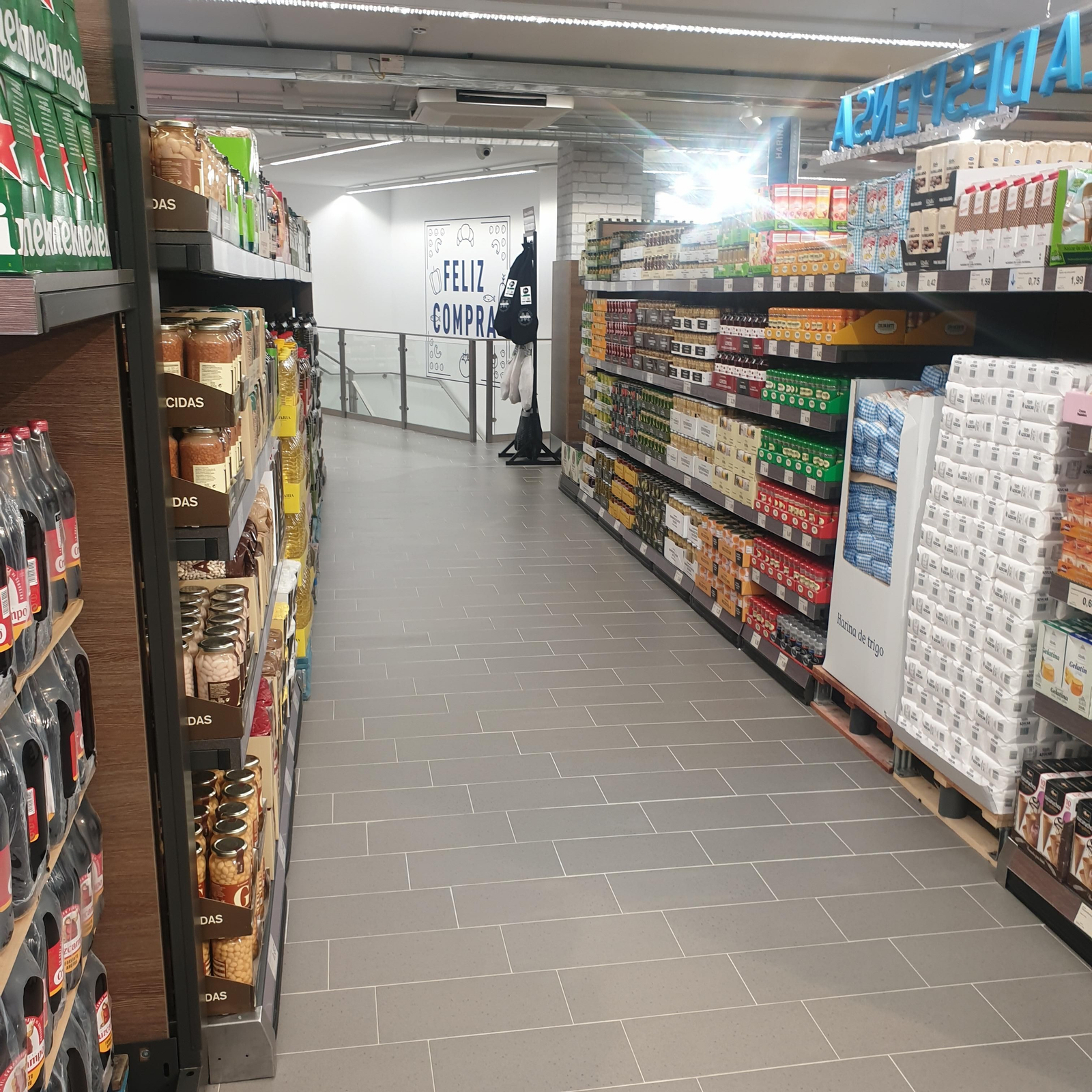 Interior de Aldi en la Plaza del Duque.