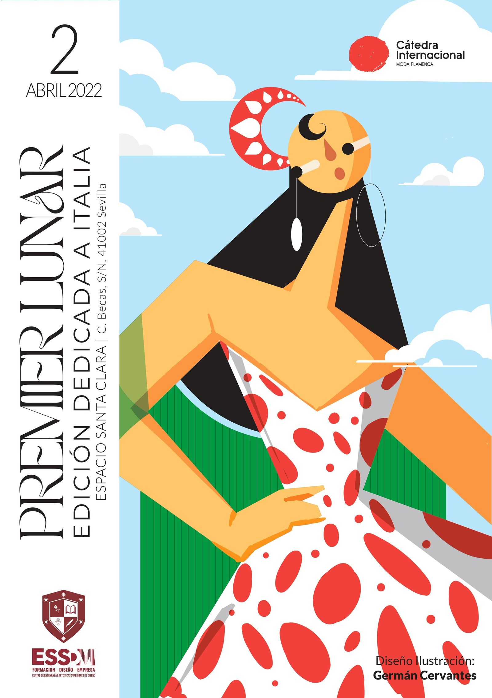 El cartel anunciador del desfile de moda flamenca Premier Lunar, de Germán Cervantes.