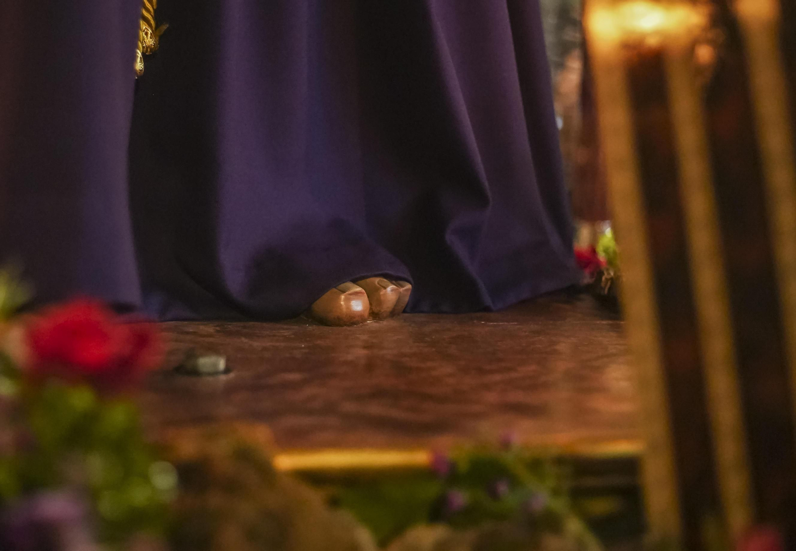 Vía crucis con la imagen del Nazareno de las Penas