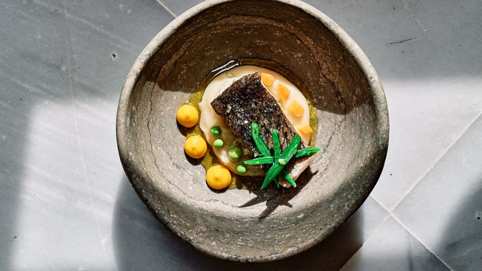 Cherna negra con la huerta de Almería.