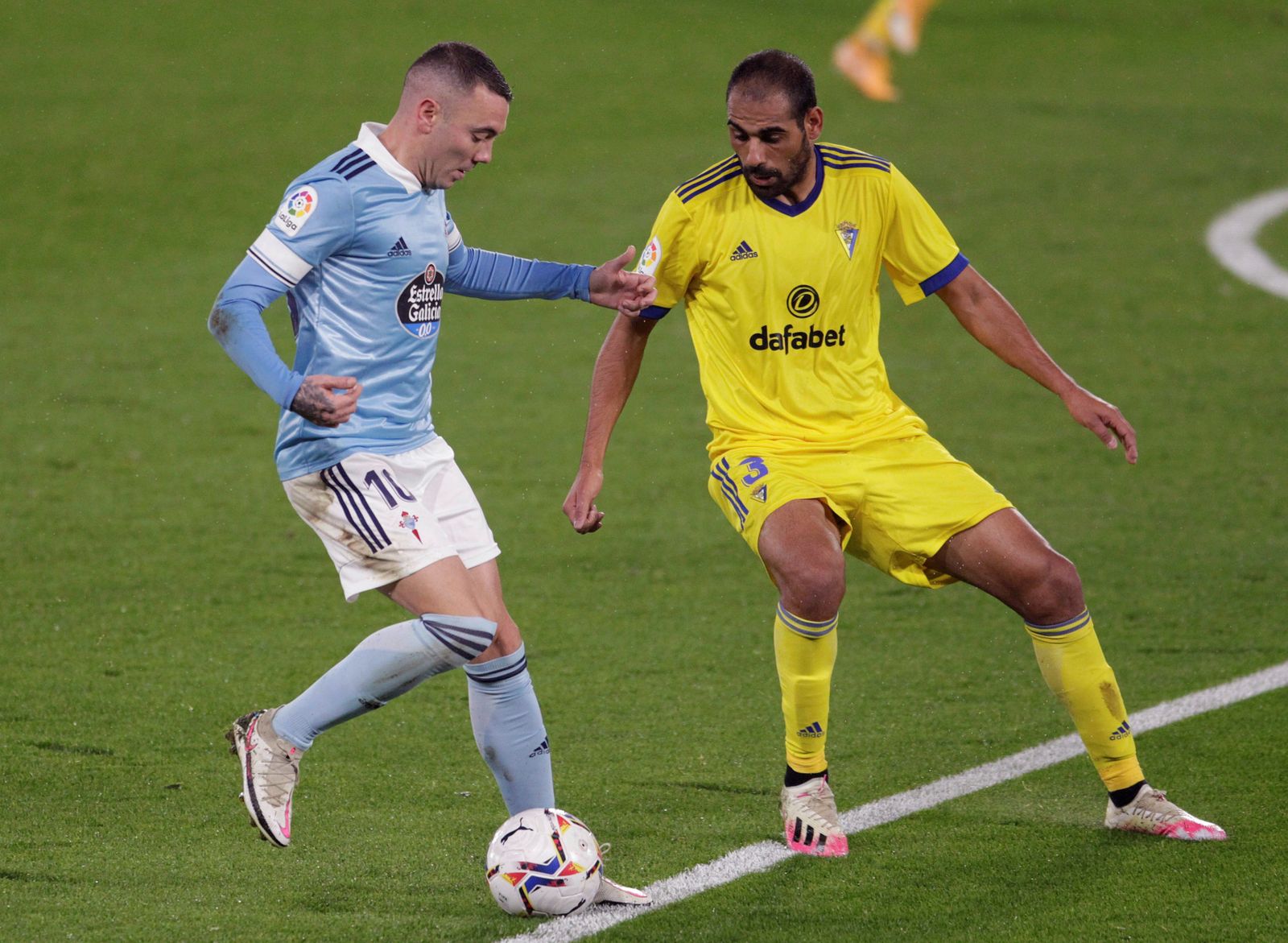 Iago Aspas y Fali en un Celta-Cádiz.