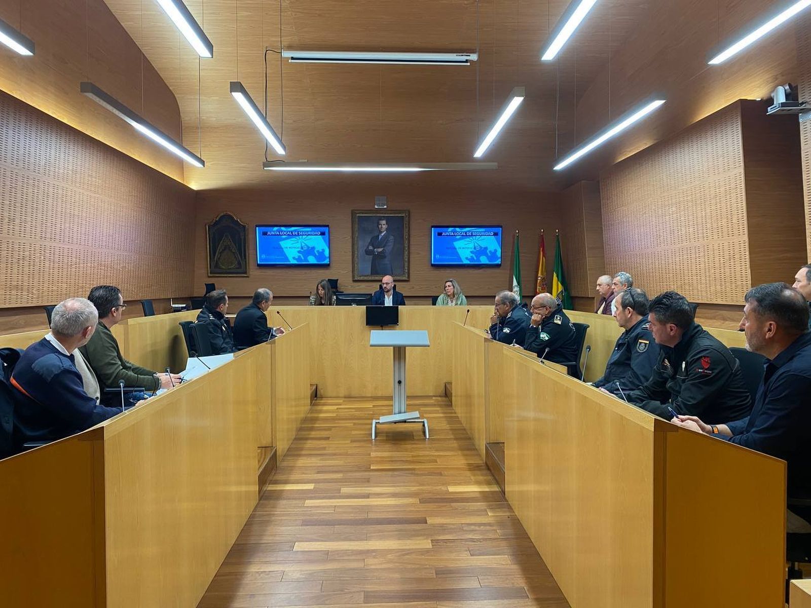 La reunión de la junta de seguridad.