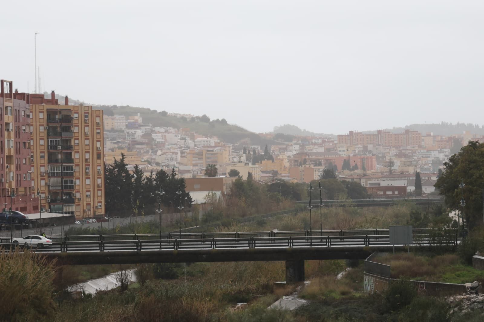 El paso de la borrasca Leonardo en Málaga.