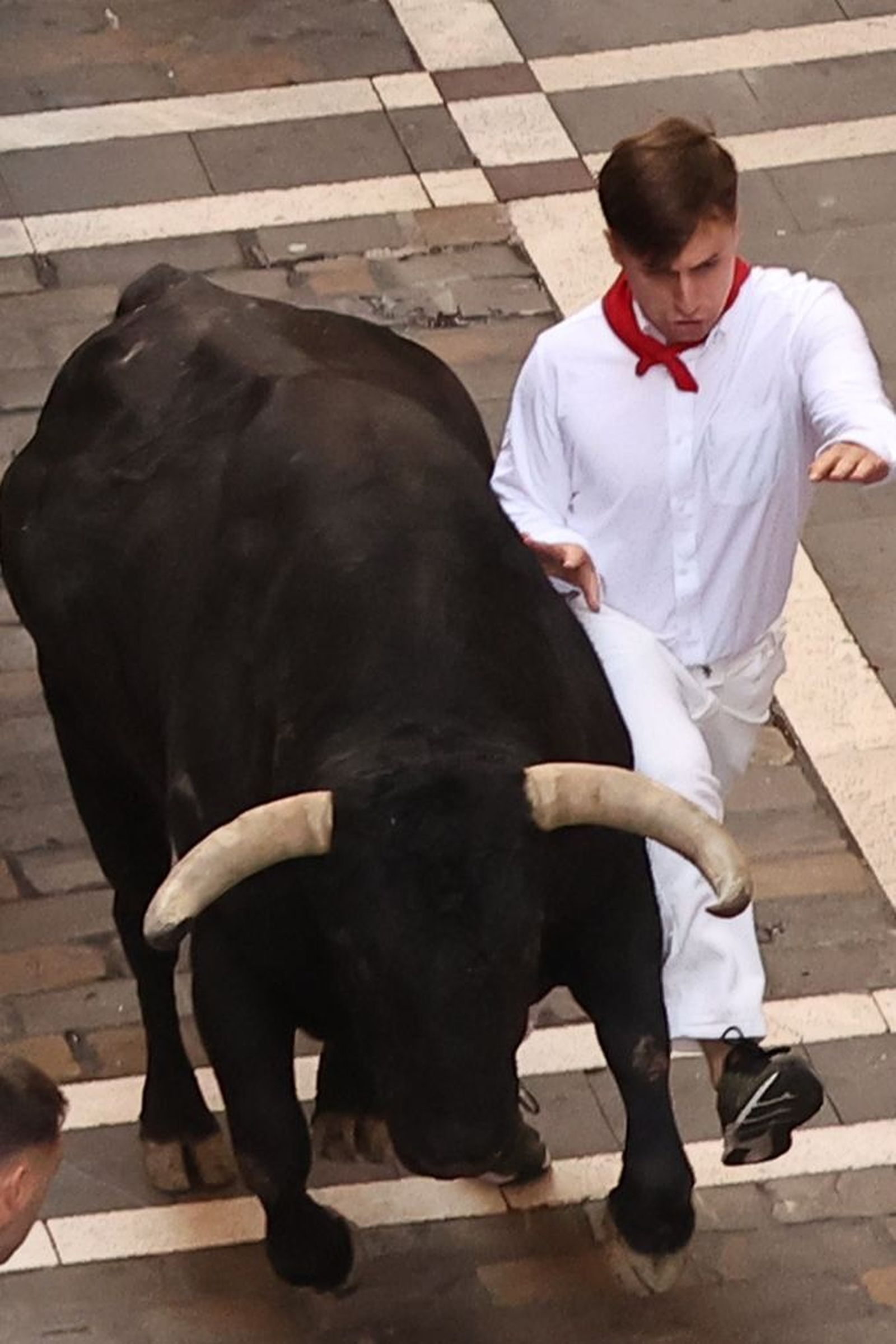 Las imágenes del sexto encierro de los sanfermines con toros de Jandilla