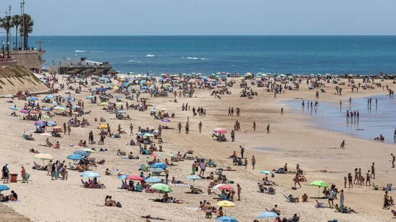 La playa de Santa María, una de las recomendadas con viento de levante