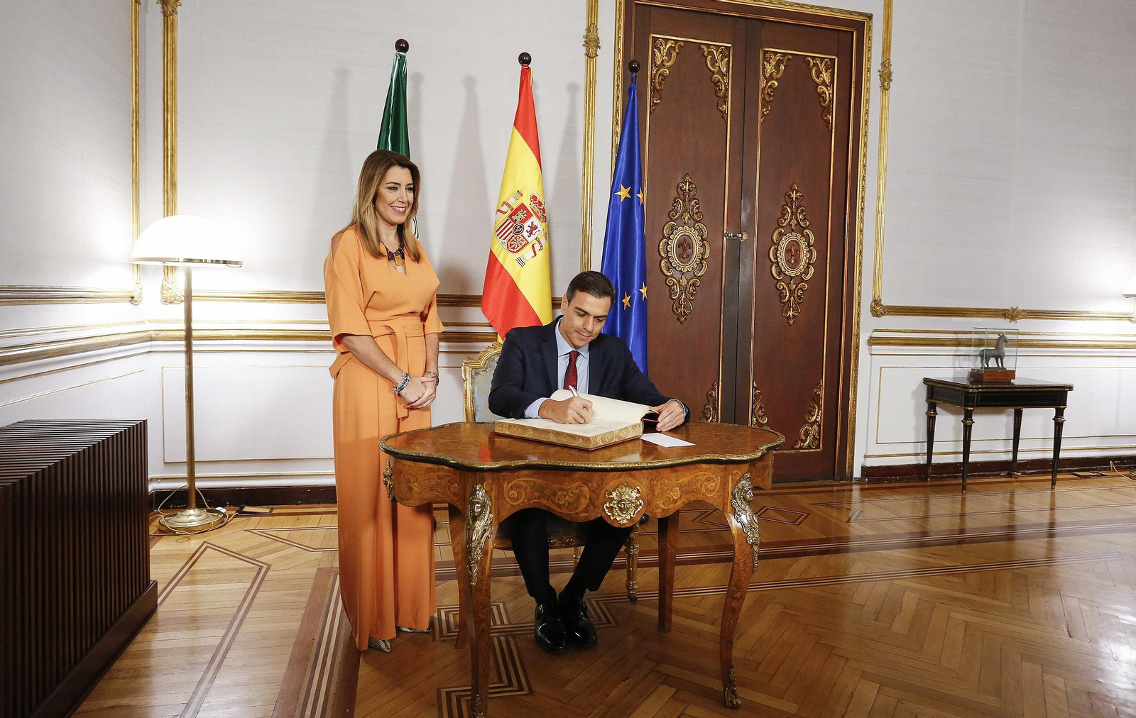 La reunión de Susana Díaz y Pedro Sánchez, en imágenes