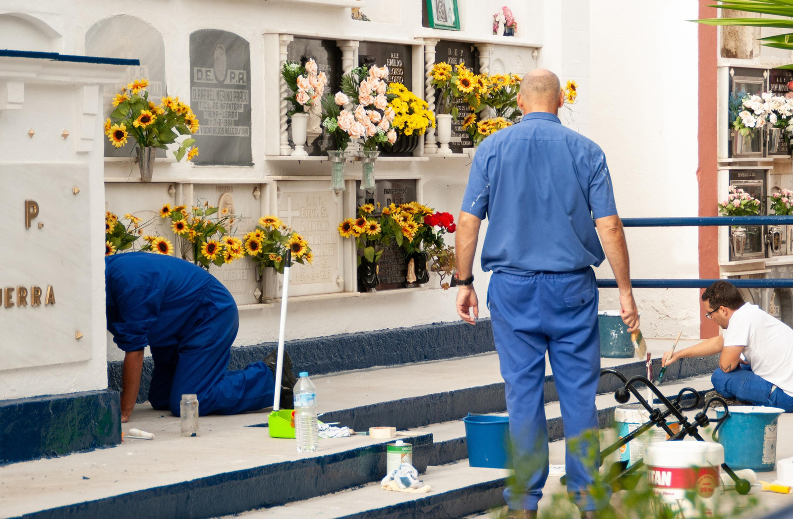 Arreglos en el cementerio de San Fernando.