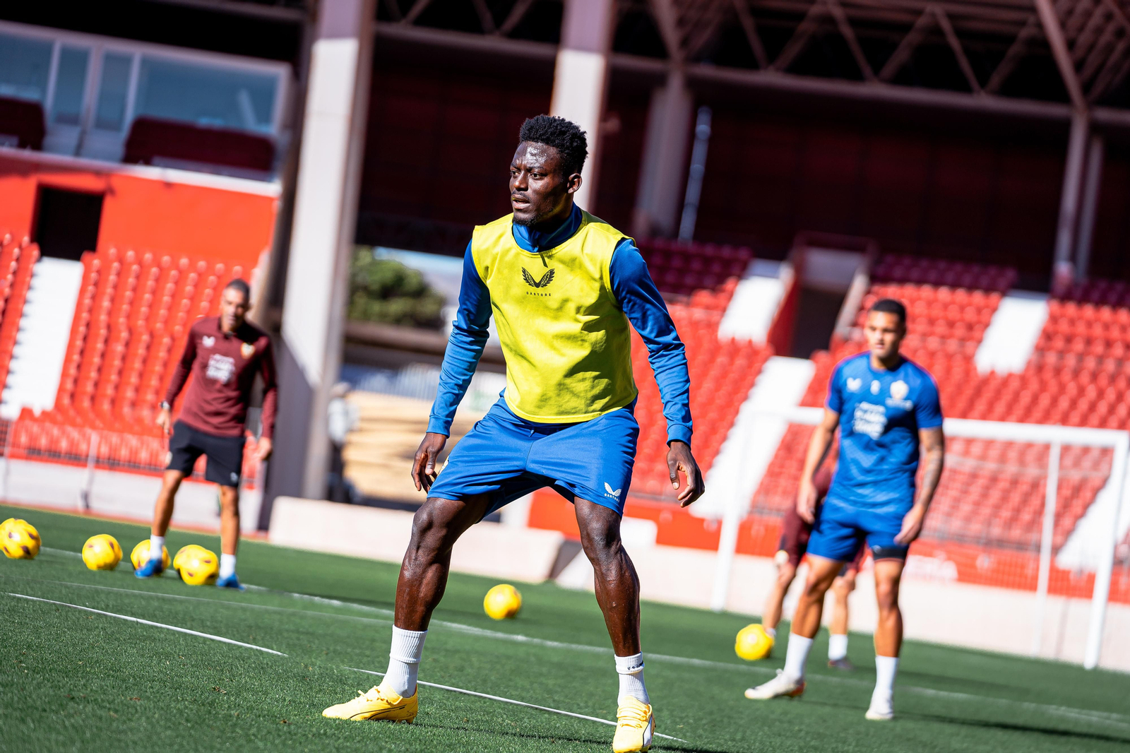 Baba en un entrenamiento del equipo