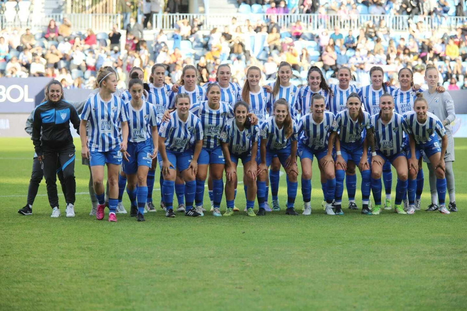 Galería: La plana mayor del Málaga CF apoyó al Femenino