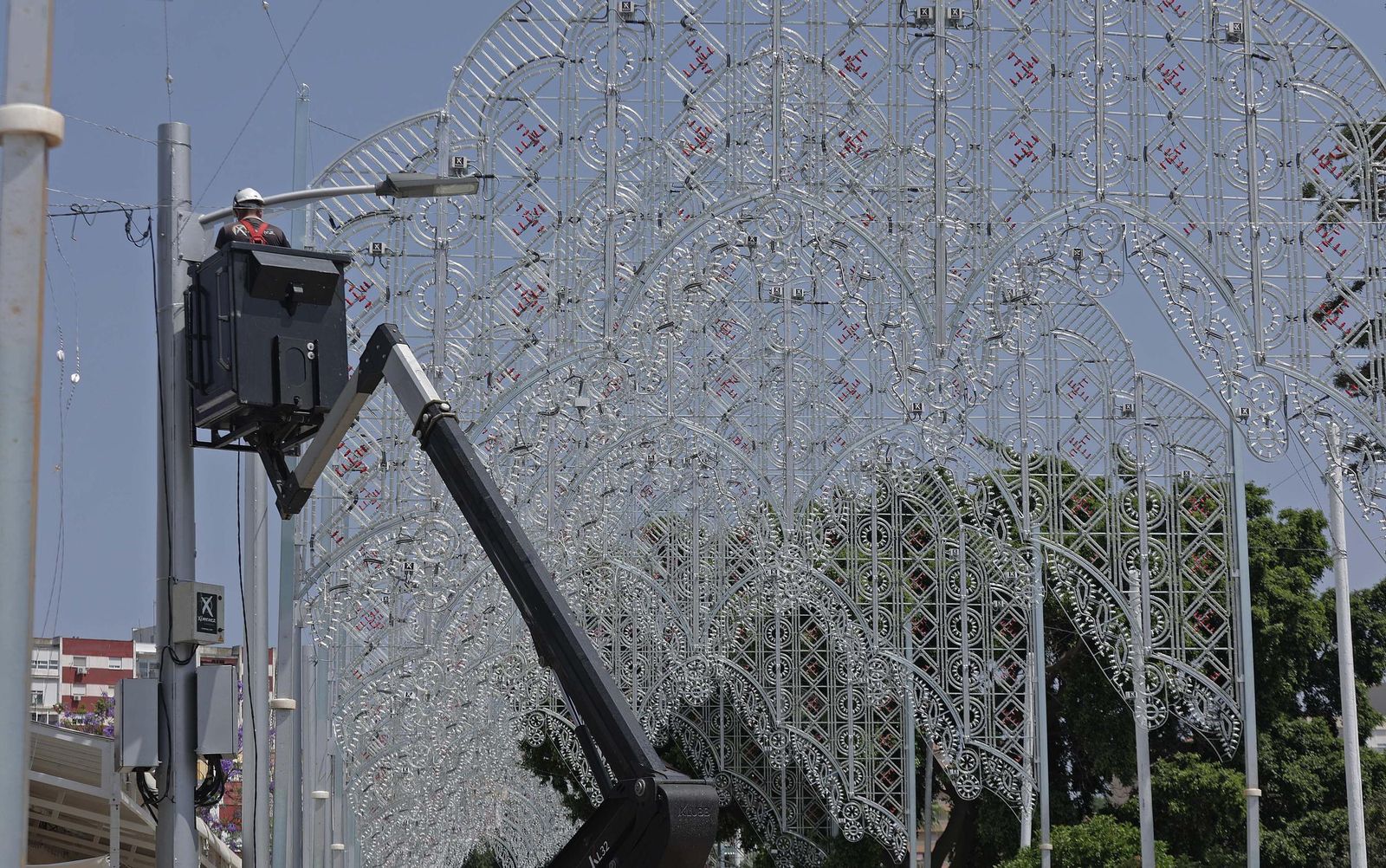 Fotos del montaje de la Feria Real de Algeciras 2025