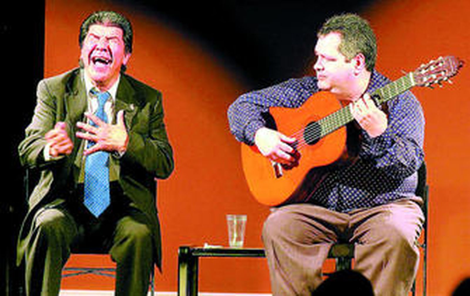 El cantaor Rancapino, durante un recital.