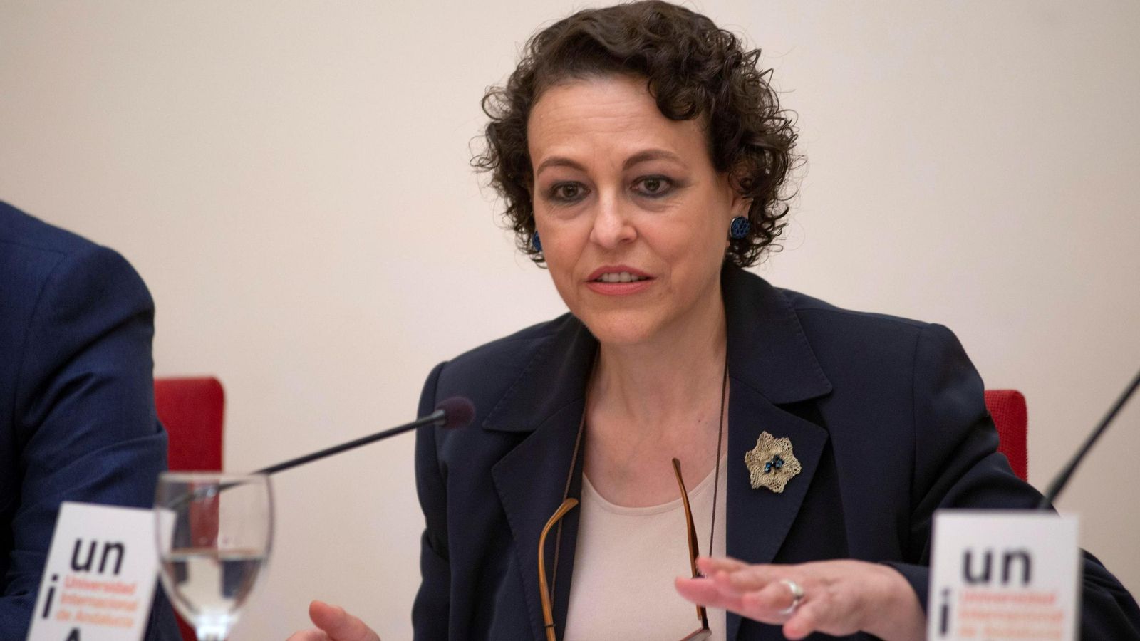 La ex ministra de Trabajo Magdalena Valerio en un acto celebrado en Úbeda (Jaén).