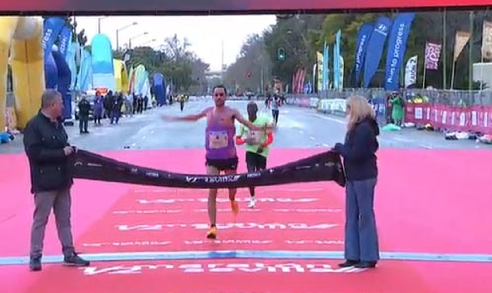 Momento en el que llegaban a meta