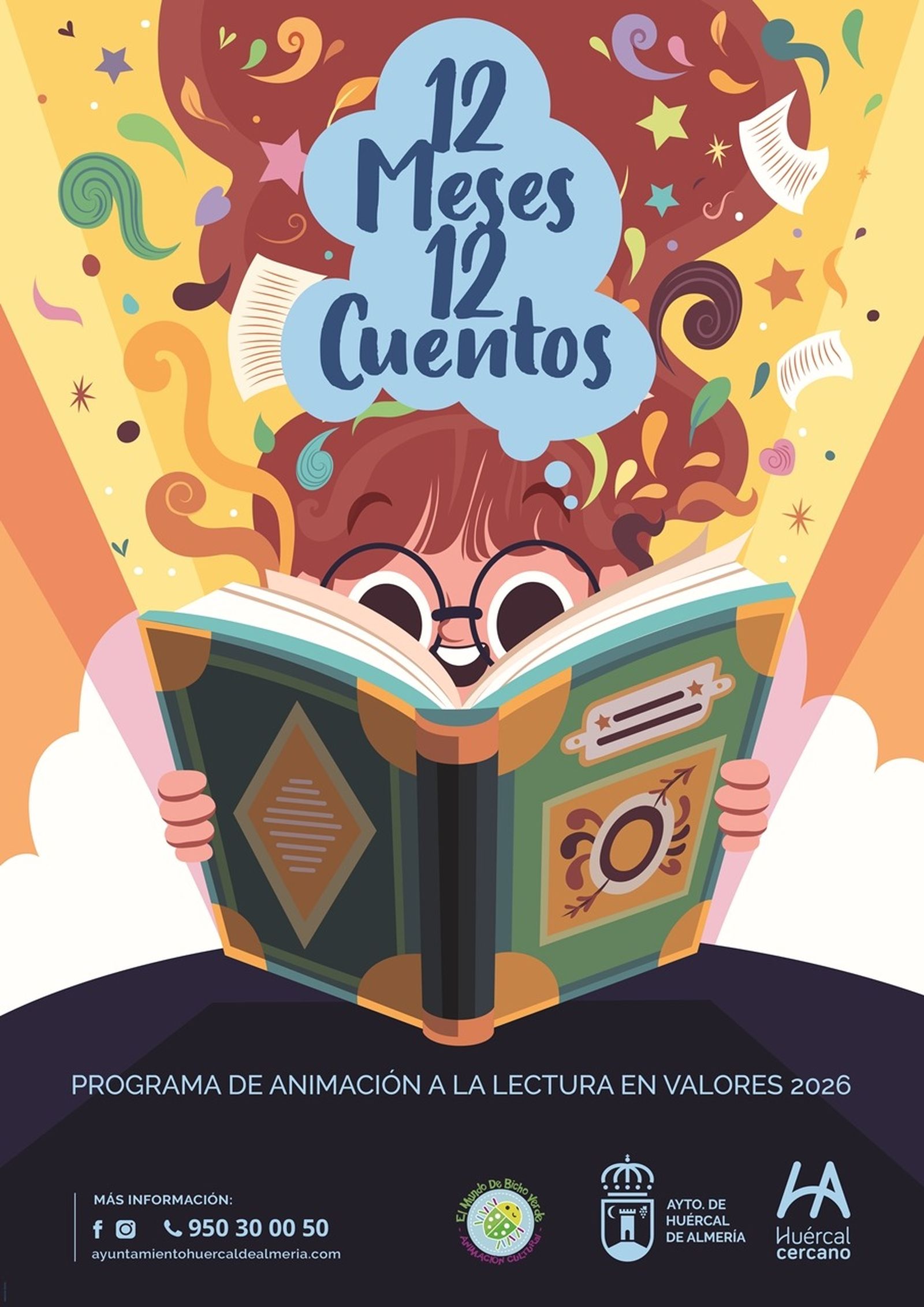 Cartel 12 meses 12 cuentos.