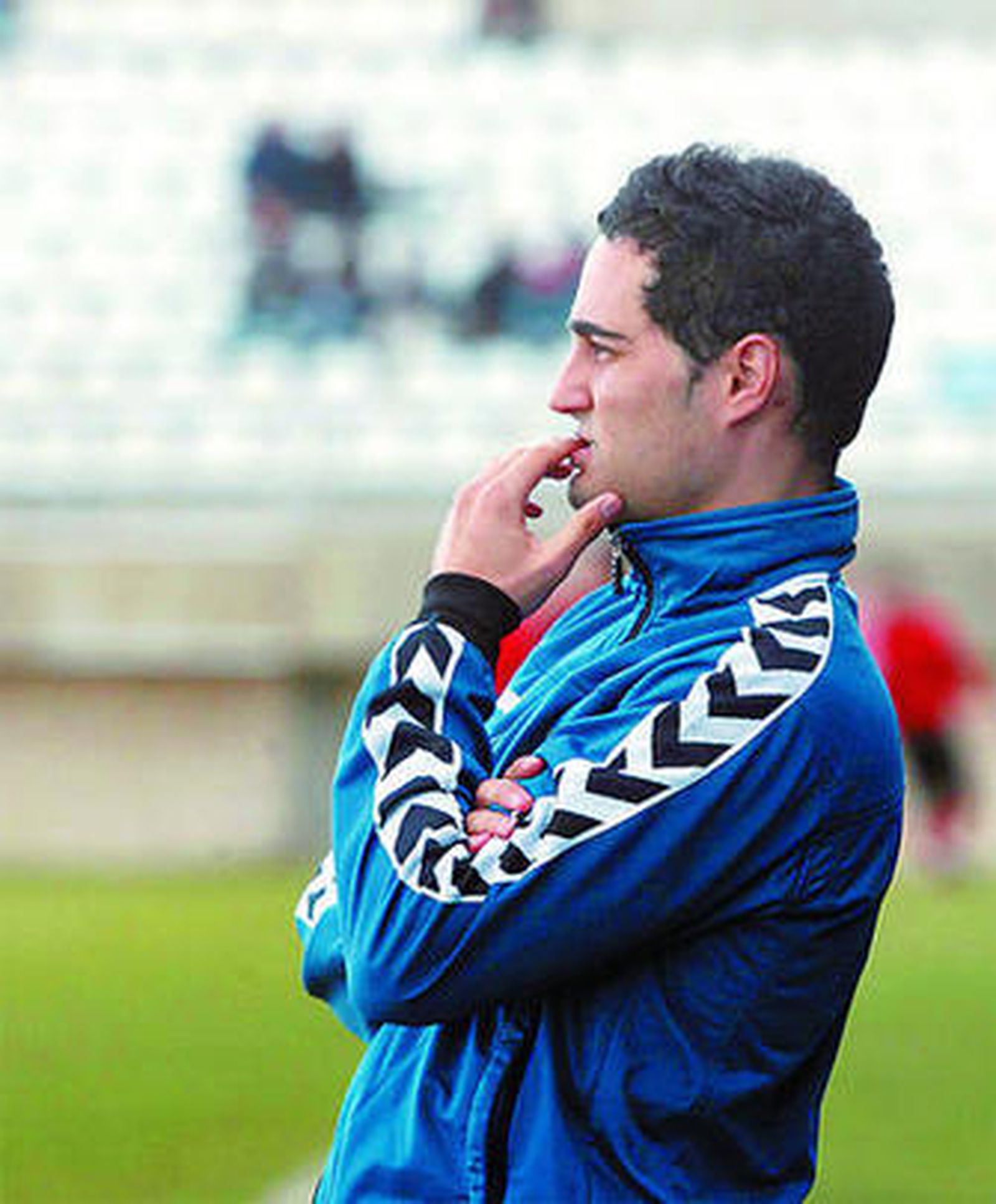 Maqui, en su visita con el Arcos al Nuevo Mirador.