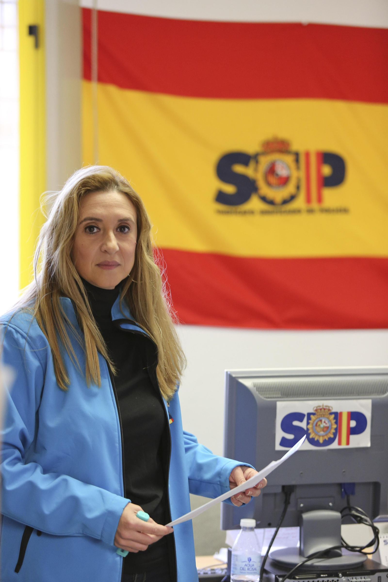 María Dolores Valencia, en las oficinas del sindicato SUP.