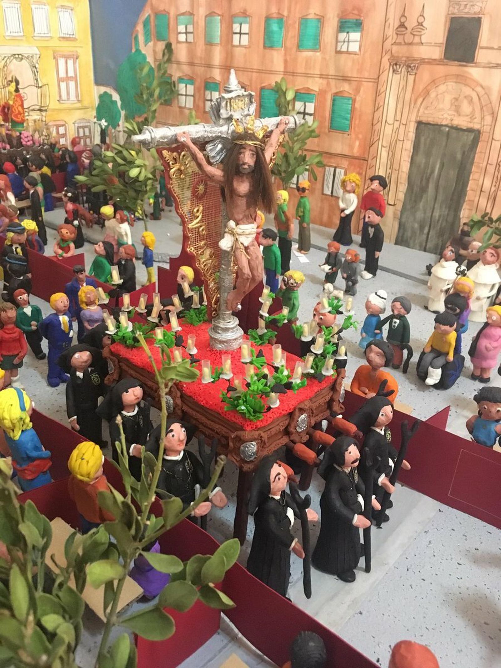 Una imagen del Cristo, que muestra la maqueta.