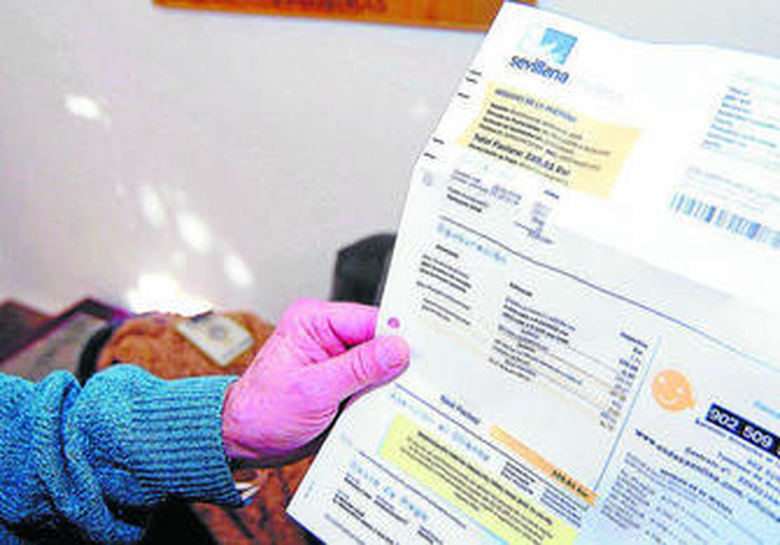 Imagen de una factura de la luz.