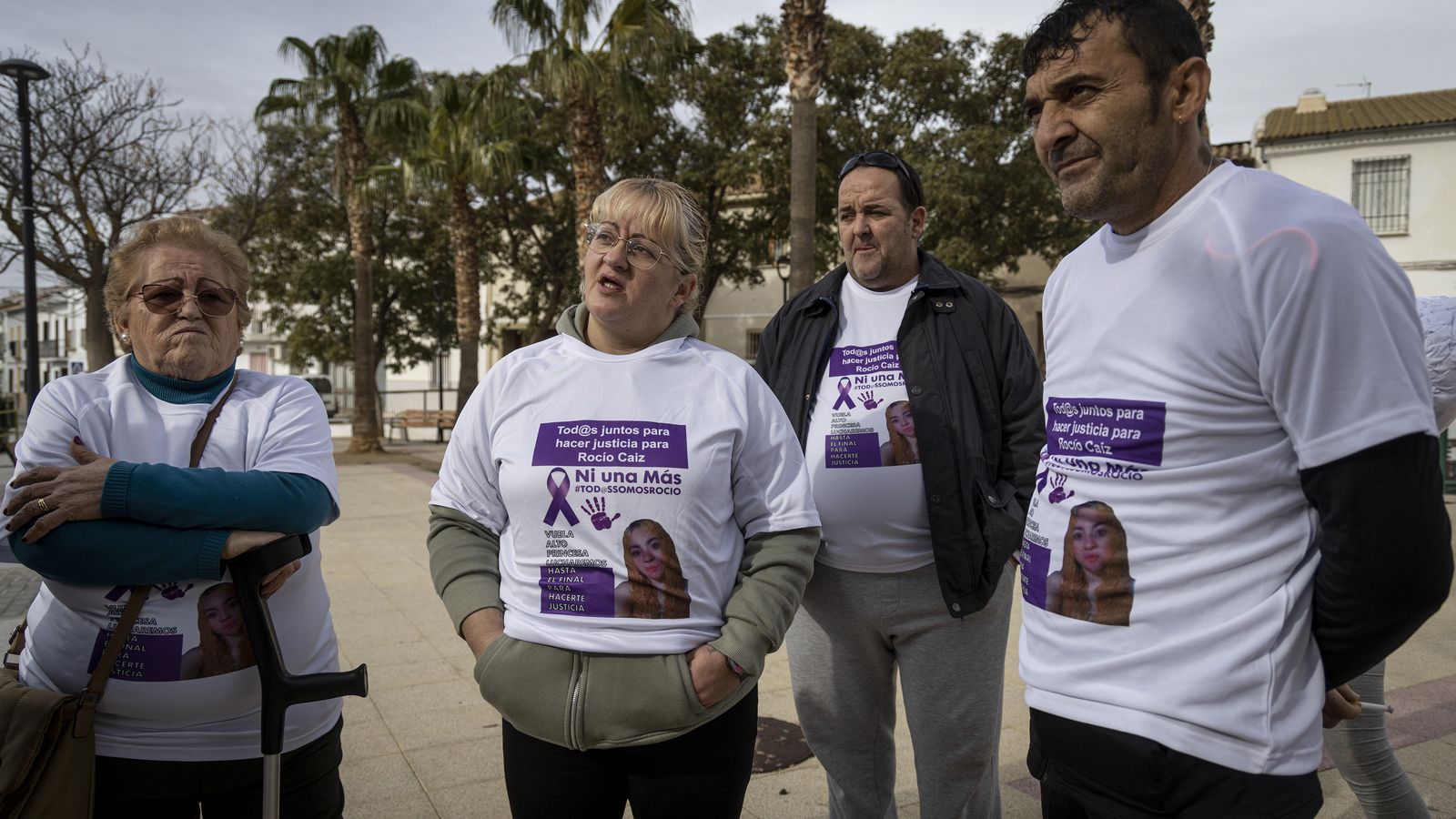 La familia de Rocío Caiz, en Martín de la Jara.