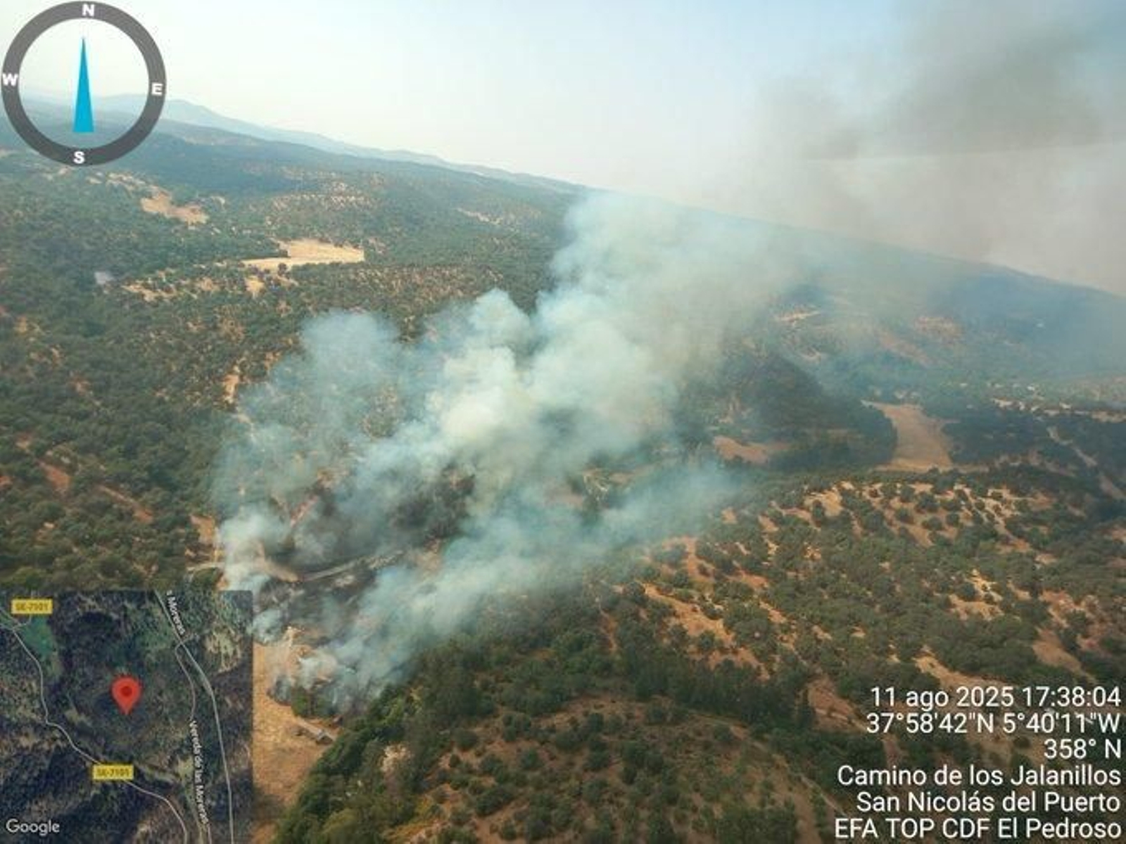 Una imagen del incendio.