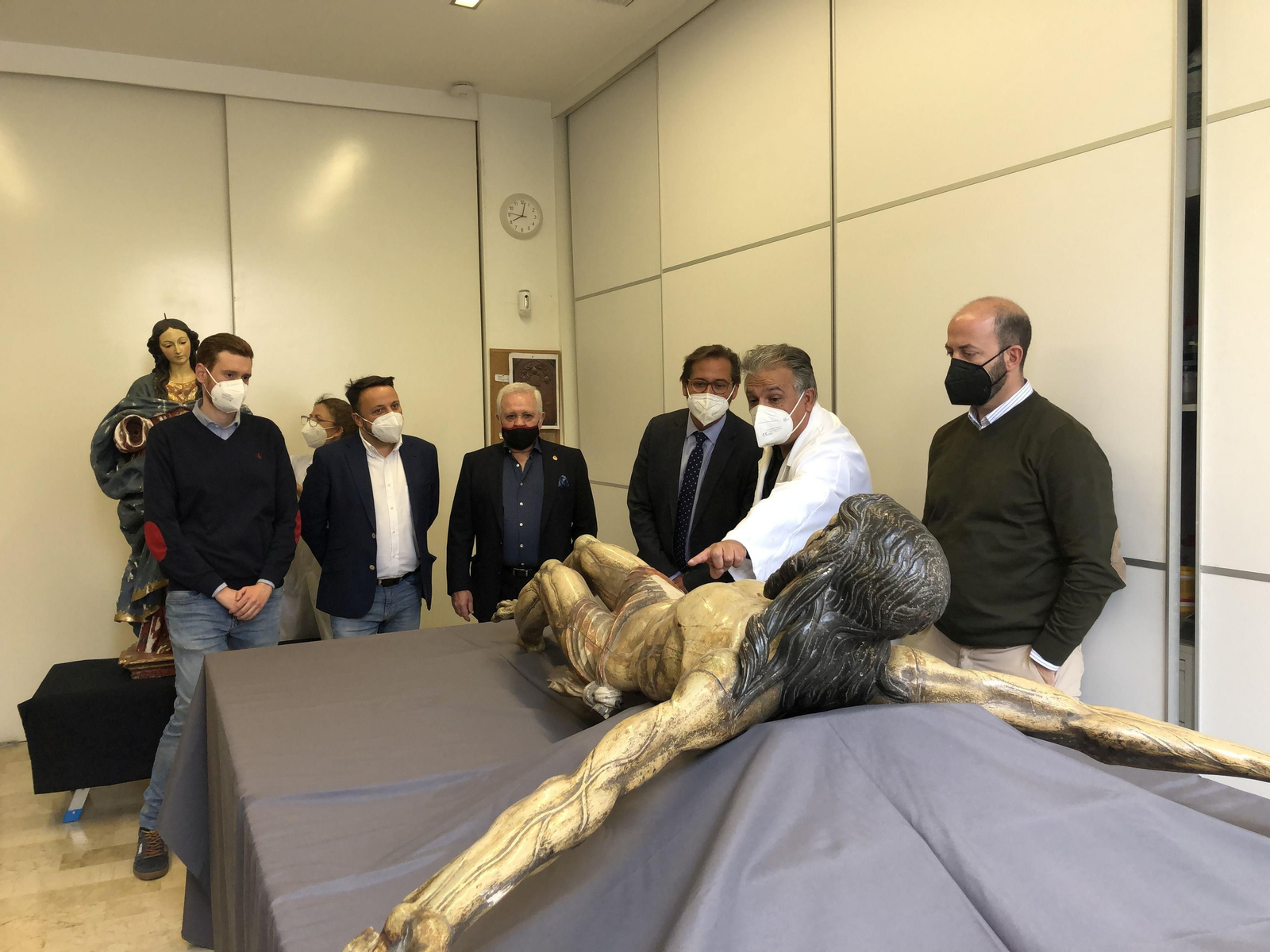 Taller donde se restauran tres piezas que reciben subvención por parte de Cultura.