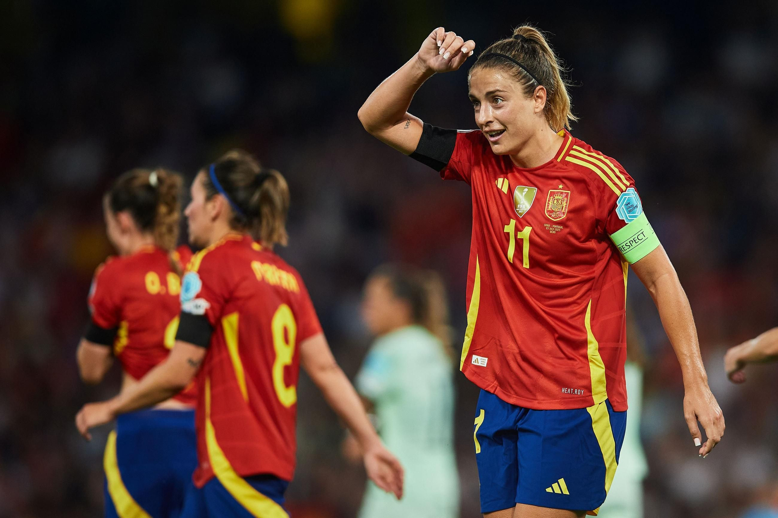 Las fotos del España - Portugal en la Eurocopa femenina