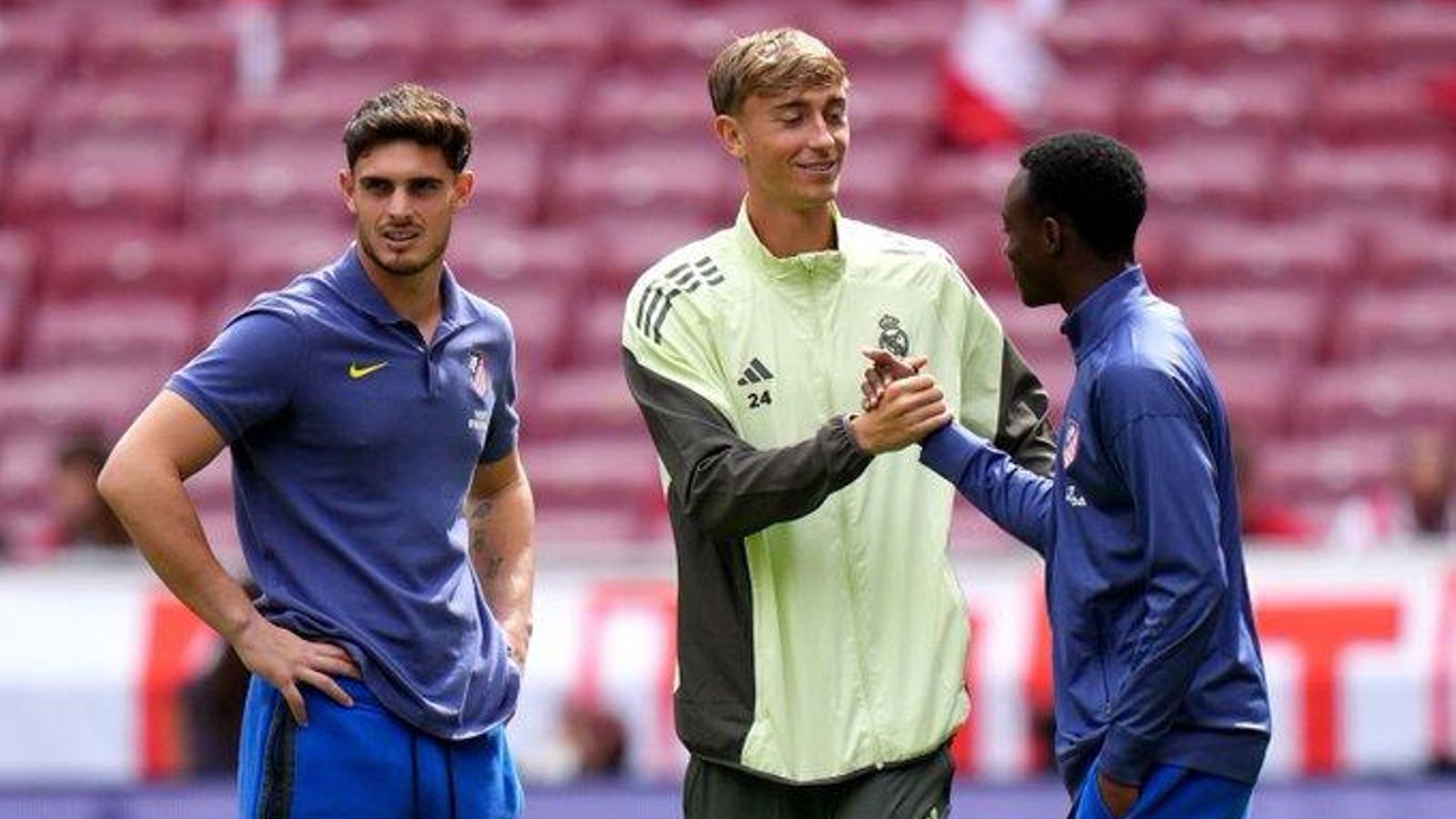 Salva Esquivel y Dean Huijsen, antes del derbi madrileño