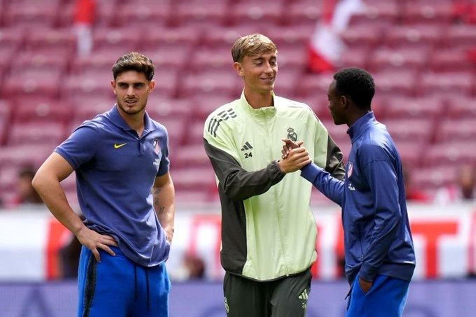 Salva Esquivel y Dean Huijsen, antes del derbi madrileño