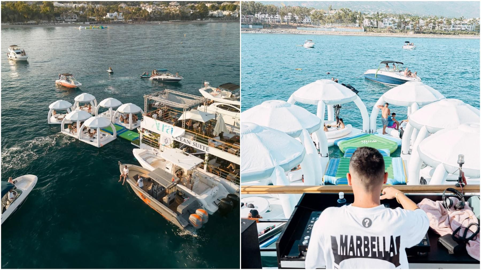 El beach club en alta mar de moda en Marbella.