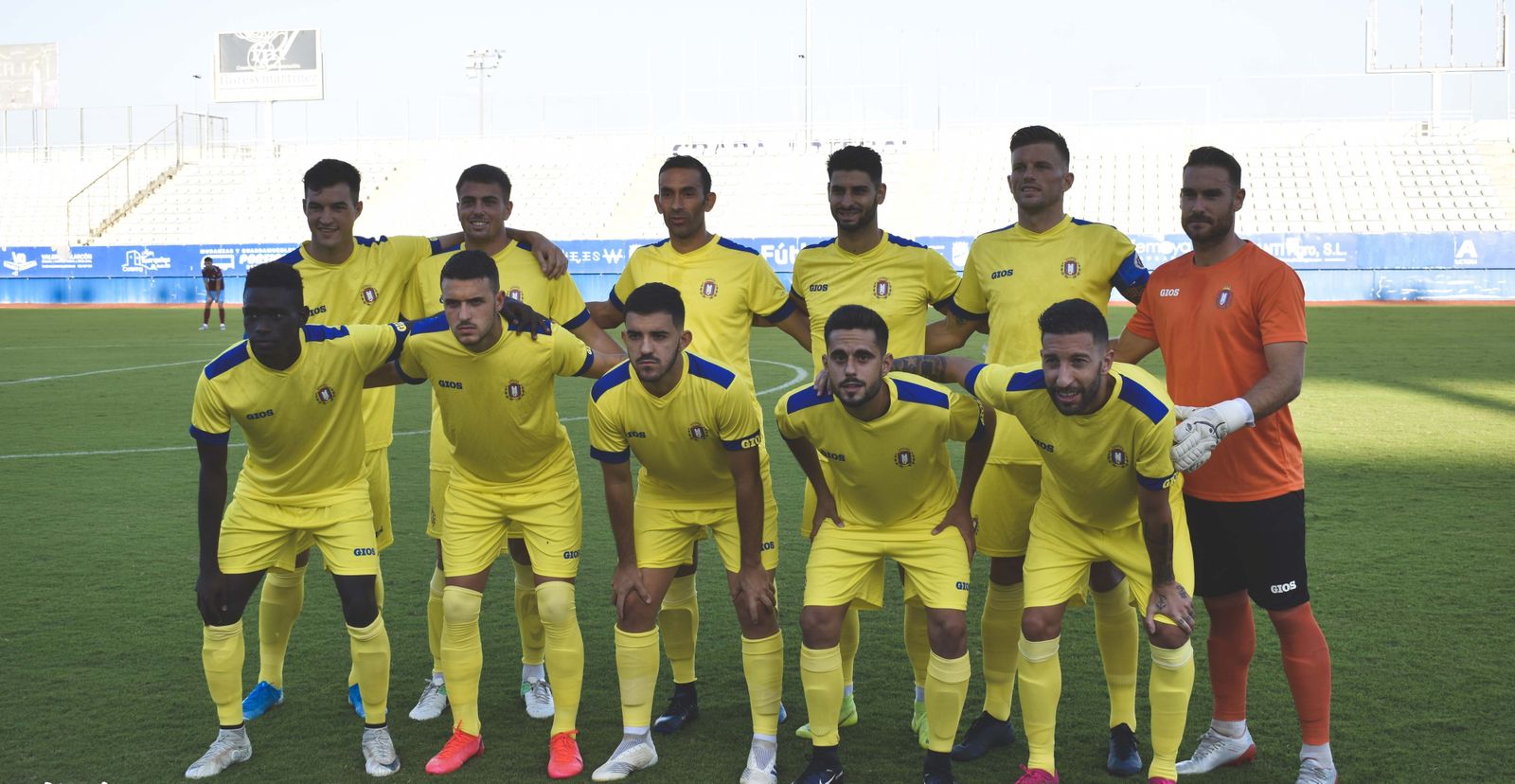 Alineación inicial del Lorca Deportiva en uno de sus amistosos de pretemporada.