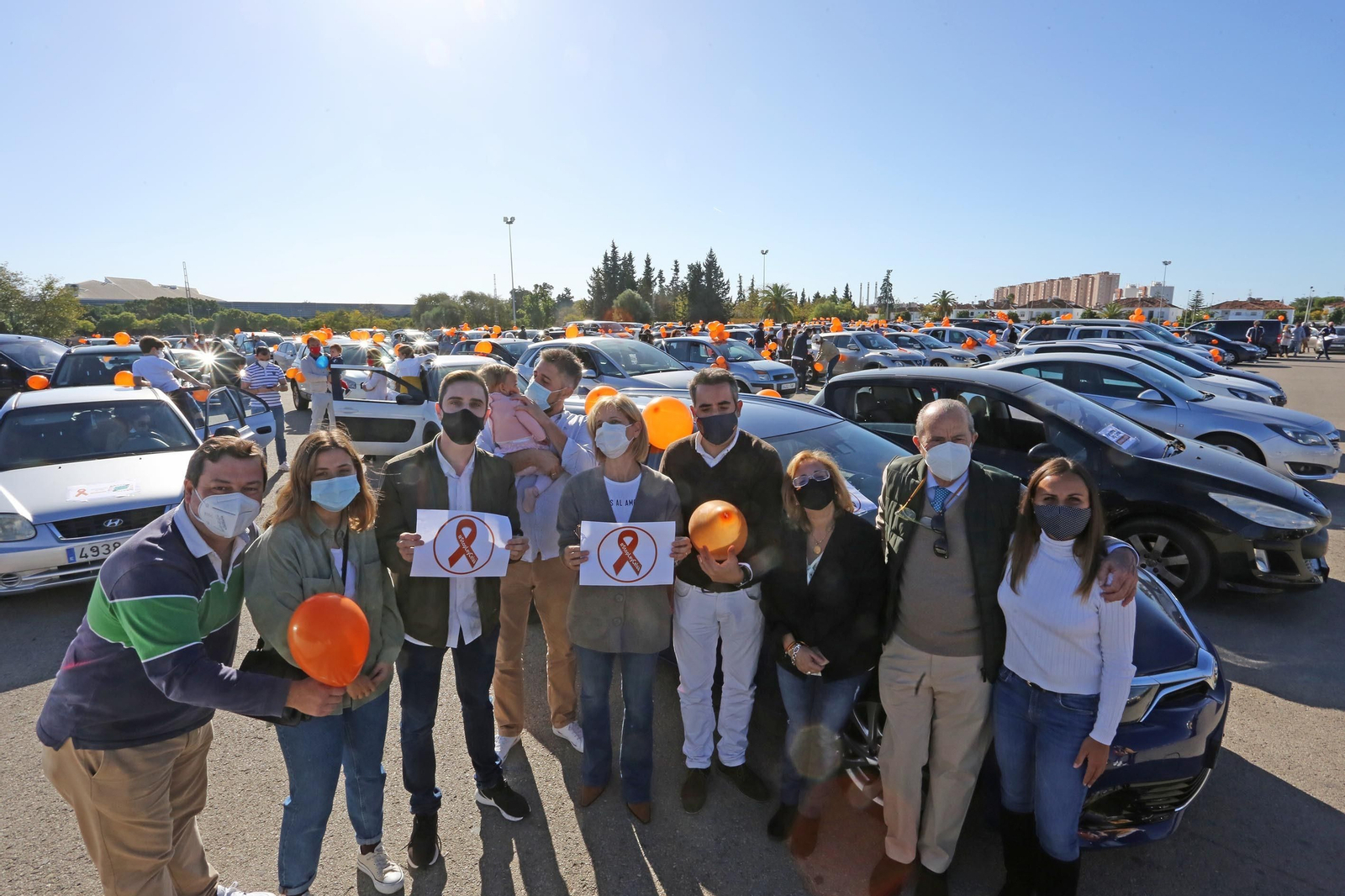 Caravana de coches contra la ley Celaá en Jerez