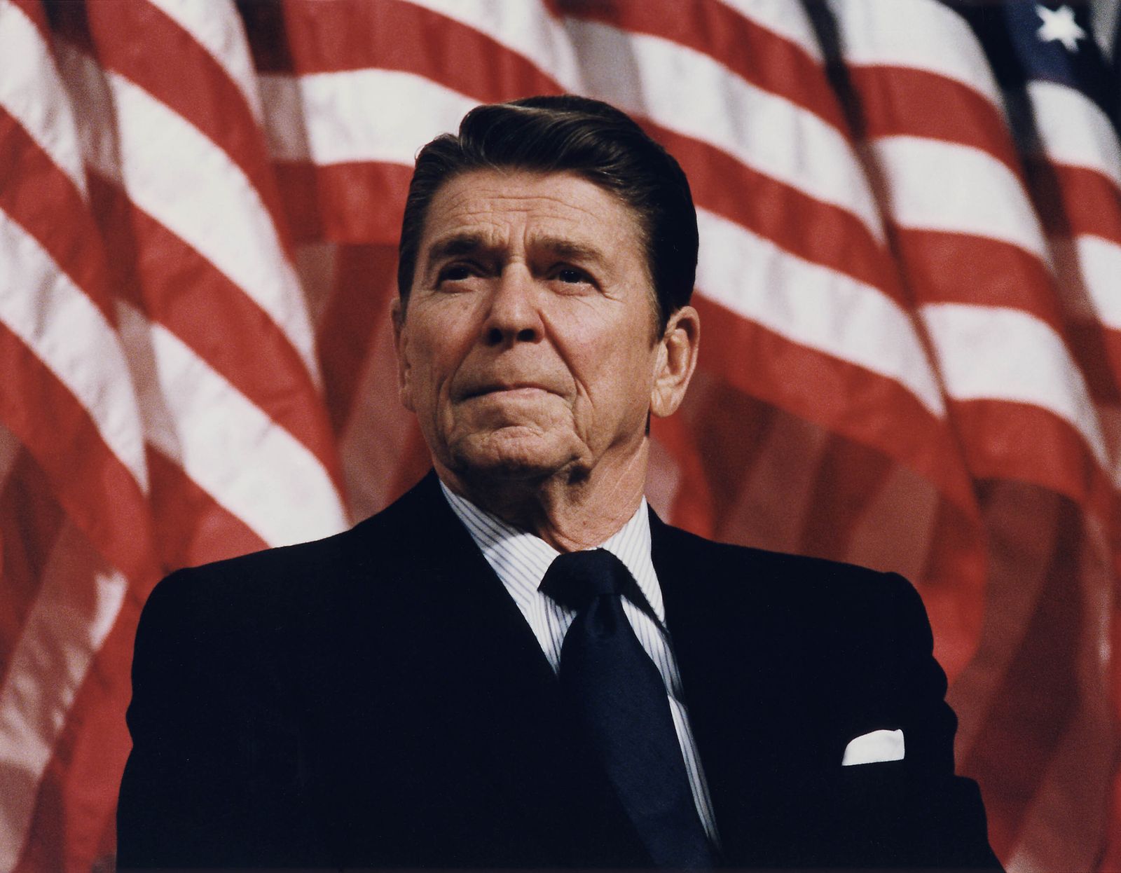 Ronald Reagan, modelo de presidente dominador de la puesta en escena.